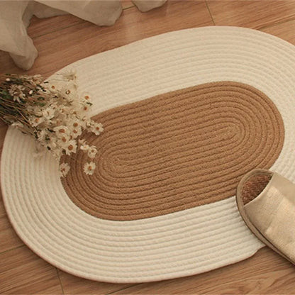 Tapis Ovale "Coton Douceur"- Style Japonais Epuré