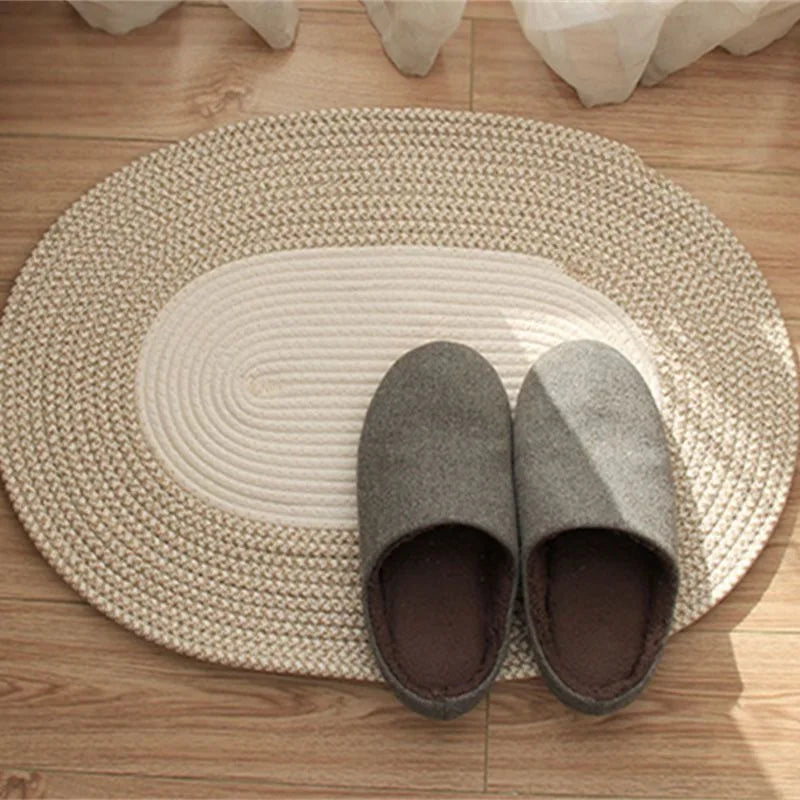 Tapis Ovale "Coton Douceur"- Style Japonais Epuré