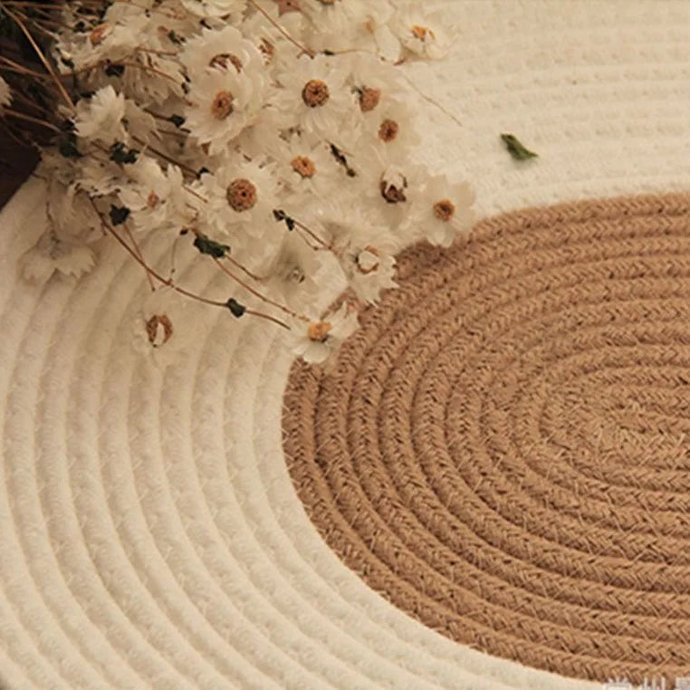 Tapis Ovale "Coton Douceur"- Style Japonais Epuré