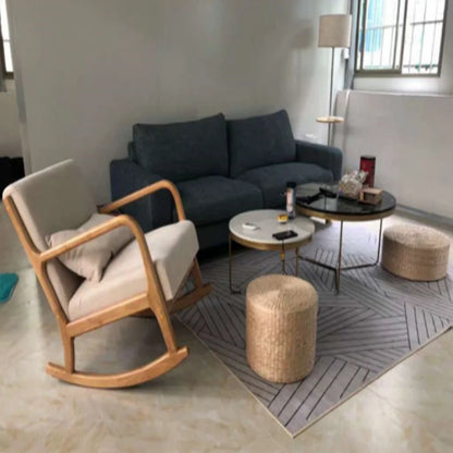 Pouf Géant de sol-Tatami en Rotin Naturel Style japonais