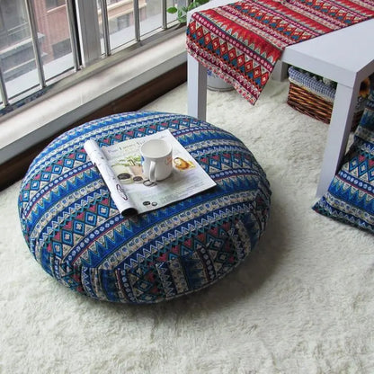 Nouveau coussin futon de luxe tendance, épaissi, déhoussable et lavable, en coton et lin, style bohème, tatami haut de gamme.