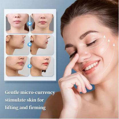 Masseur visage et contour des yeux EMS, appareil de beauté raffermissant anti-rides, anti-cernes, affinant du menton et sculptant du visage en V pour les soins de la peau.