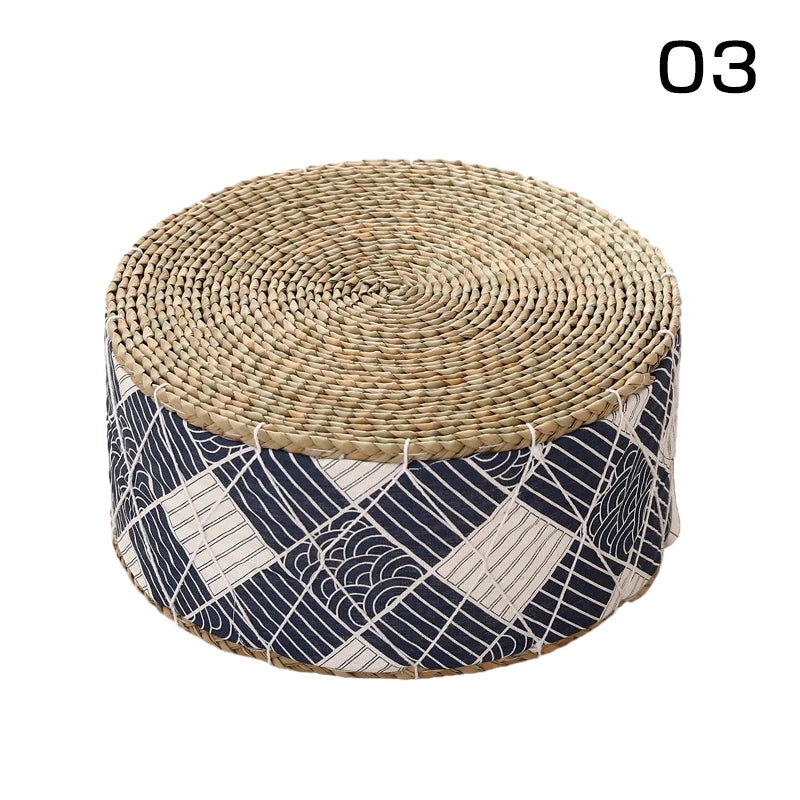 Coussin de Sol Japonais - Futon en Paille Tressée