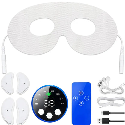 Masseur visage et contour des yeux EMS, appareil de beauté raffermissant anti-rides, anti-cernes, affinant du menton et sculptant du visage en V pour les soins de la peau.