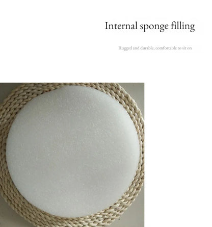 Pouf Tatami "Koyoto"- Paille Tressée, Confort Naturel