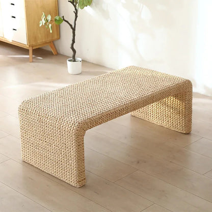 Table basse Japonaise en Rotin Naturel – design minimaliste et Bohème
