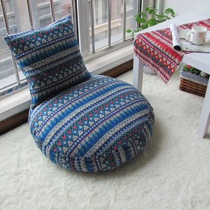 Nouveau coussin futon de luxe tendance, épaissi, déhoussable et lavable, en coton et lin, style bohème, tatami haut de gamme.