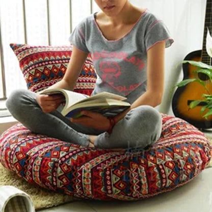 Nouveau coussin futon de luxe tendance, épaissi, déhoussable et lavable, en coton et lin, style bohème, tatami haut de gamme.