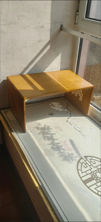 Table Basse Japonaise pliante en Bambou Naturel, véritable bois style Tatami, petite table de thé basse pour sol et coin fenêtre.