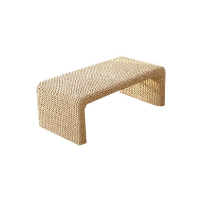 Table basse Japonaise en Rotin Naturel – design minimaliste et Bohème