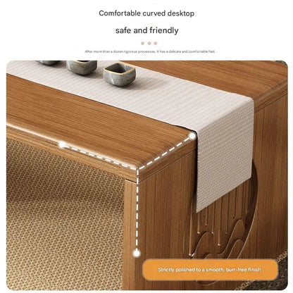 Table Basse Japonaise pliante en Bambou Naturel, véritable bois style Tatami, petite table de thé basse pour sol et coin fenêtre.